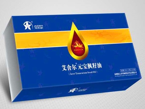 融匯草木精華，煥發(fā)青春魅力！昆明海之靈艾舍爾元寶楓籽油包裝盒定制